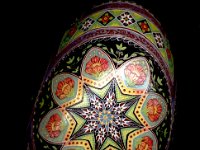 Over The Rainbow Ukrainian Easter Egg Pysanky By So Jeo : Pysanky pysanka ukrainian easter egg batik art sojeo florals flowers birds stars trees vines blooms buds bluebird owl art sojeo so jeo eggshell egg shell blown decoration ivy garden rainbow rosie posy nightshad victorian trees etched brown chicken eggs turkey